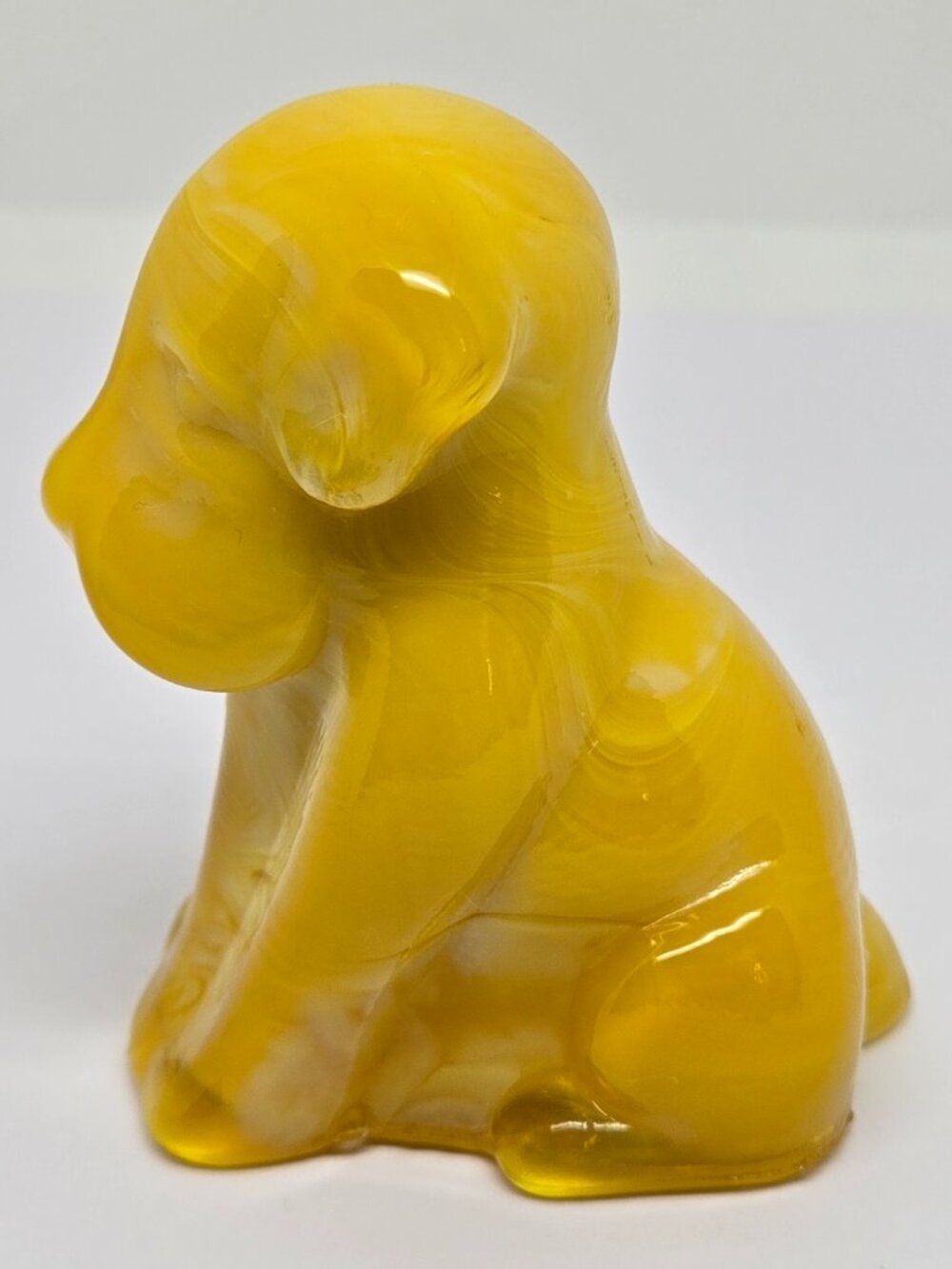 Vintage 1979 Boyd Glass The Pooche Dog Butterscotch Slag